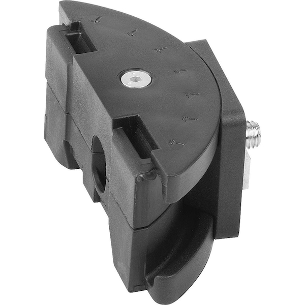 Adapter, Swiveling, Antistatic, L=46, 1, B=88, H=40, B1=51, Bn=8/10, Polyamide Black